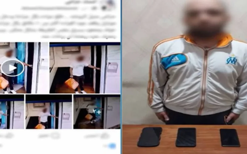 شاهد سقوط لص هاتف محمول داخل عيادة بالقاهرة بعد تداوله بالفيديو